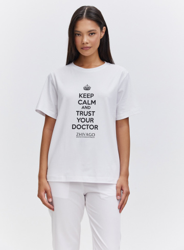 Футболка Zhivago 090_2 Keep Calm Белая