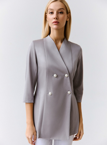 011 серый медицинский жакет